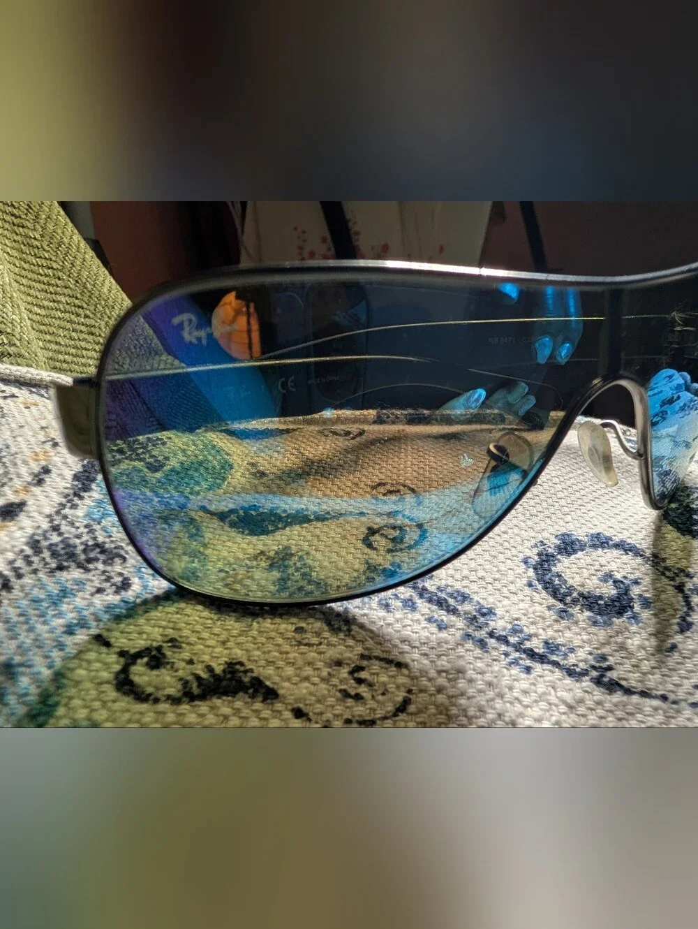 Ray-Ban 3471 Shield Sunglasses with Case